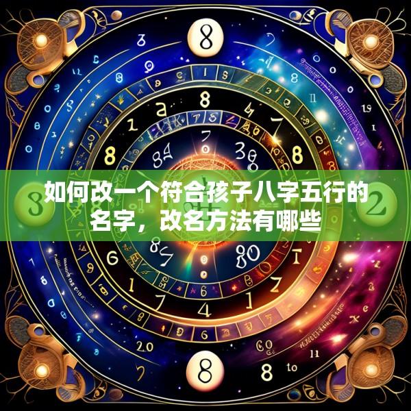 如何改一個(gè)符合孩子八字五行的名字，改名方法有哪些