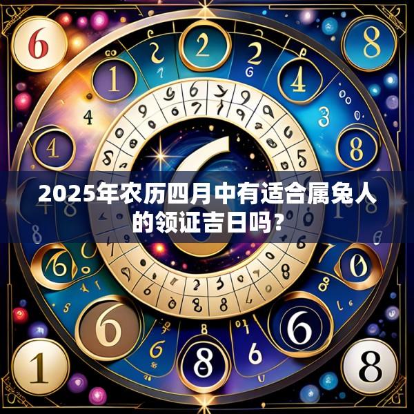 2025年農(nóng)歷四月中有適合屬兔人的領(lǐng)證吉日嗎？