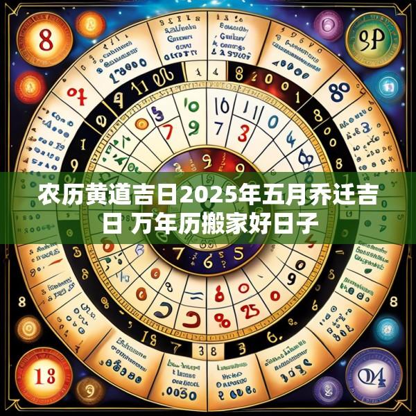 農(nóng)歷黃道吉日2025年五月喬遷吉日 萬年歷搬家好日子