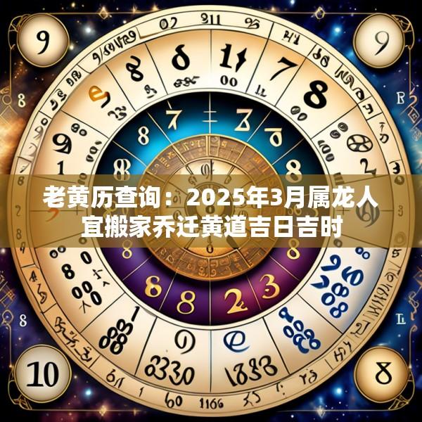 老黃歷查詢：2025年3月屬龍人宜搬家喬遷黃道吉日吉時(shí)