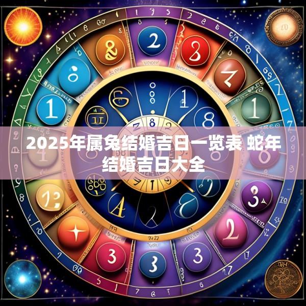 2025年屬兔結(jié)婚吉日一覽表 蛇年結(jié)婚吉日大全