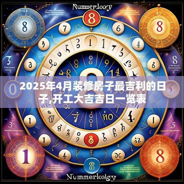 2025年4月裝修房子最吉利的日子,開工大吉吉日一覽表